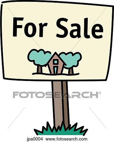 A house for sale sign View Large Illustration Stock Illustration - A house for sale sign. Fotosearch