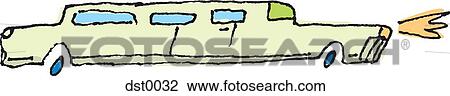 A limousine View Large Illustration Drawing - A limousine. Fotosearch