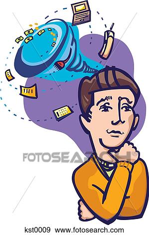 A man having a brainstorm about business View Large Illustration Stock Illustration - A man having a brainstorm about business. Fotosearch