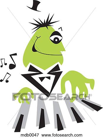 Stock Illustration - A man playing piano. Fotosearch