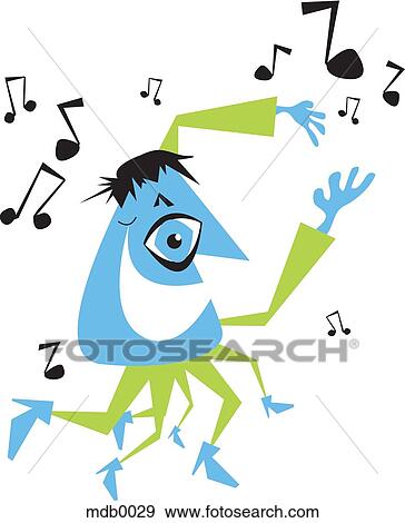 A man with many legs dancing to music View Large Illustration Stock Illustration - A man with many legs dancing to music. Fotosearch