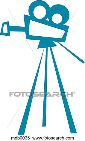 A movie camera View Large Illustration Stock Illustration - A movie camera. Fotosearch