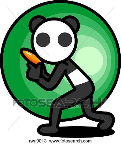 A panda with a gun View Large Illustration Drawing - A panda with a gun. Fotosearch