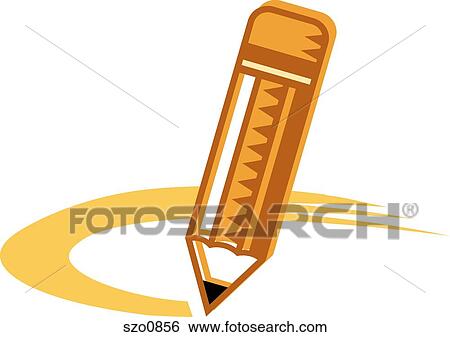 A pencil writing View Large Illustration Stock Illustration - A pencil writing. Fotosearch