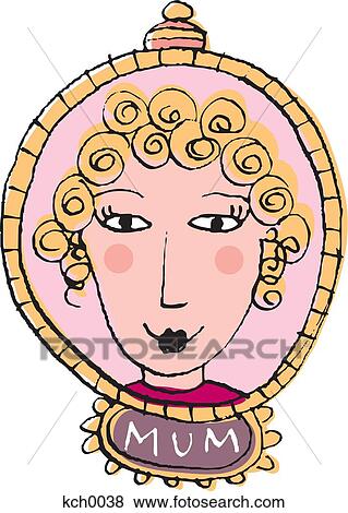 Stock Illustration - A plaque of a mother. Fotosearch