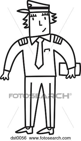 Stock Illustration - A postal worker. Fotosearch