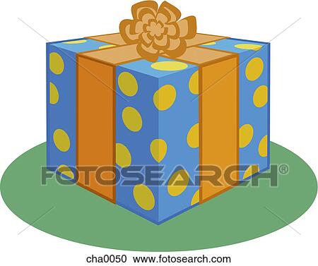 A present View Large Illustration Clipart - A present. Fotosearch