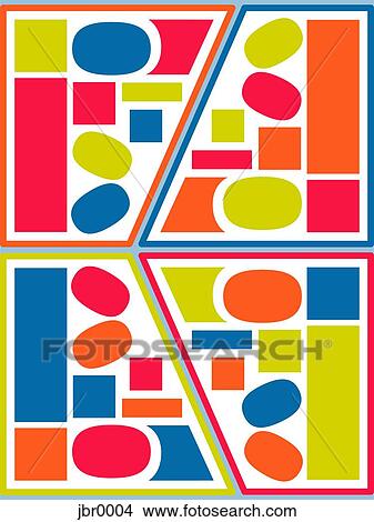 Stock Illustration - A retro geometric puzzle pattern. Fotosearch