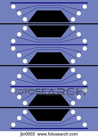 Drawing - A retro violet, black and white vertical pattern. Fotosearch