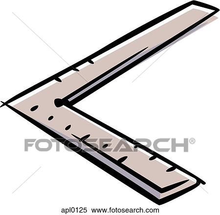 Stock Illustration - A right angle ruler. Fotosearch