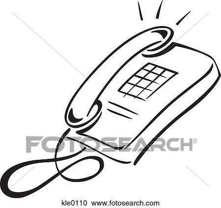 A ringing telephone View Large Illustration Clipart - A ringing telephone. Fotosearch