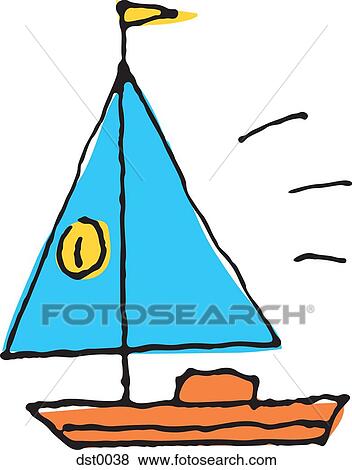 A sail boat View Large Illustration Stock Illustration - A sail boat. Fotosearch