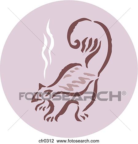 A skunk View Large Illustration Drawing - A skunk. Fotosearch