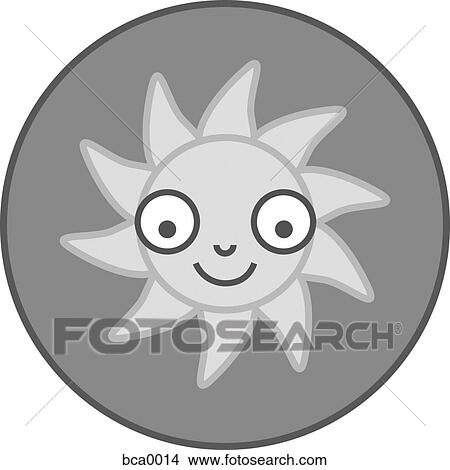 A sun with a smiling face View Large Illustration Stock Illustration - A sun with a smiling face. Fotosearch