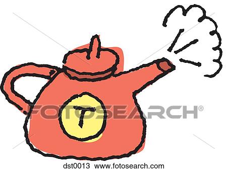 A tea pot View Large Illustration Drawing - A tea pot. Fotosearch