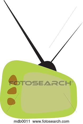 Clip Art - A television. Fotosearch