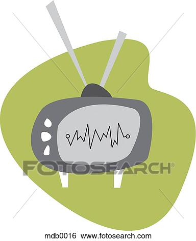 Stock Illustration - A television. Fotosearch