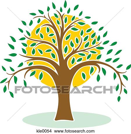 A tree in front of the sun View Large Illustration Stock Illustration - A tree in front of the sun. Fotosearch