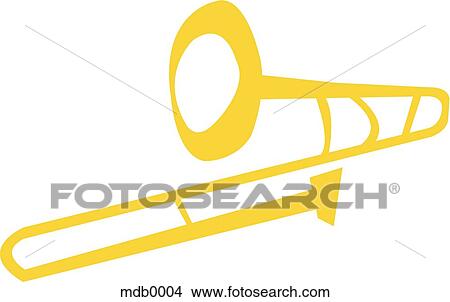 A trombone View Large Illustration Stock Illustration - A trombone. Fotosearch