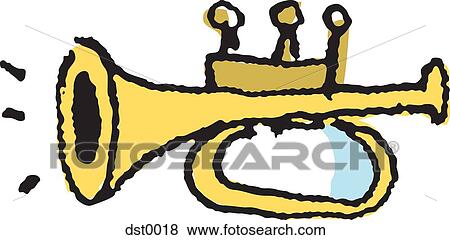 A trumpet View Large Illustration Stock Illustration - A trumpet. Fotosearch