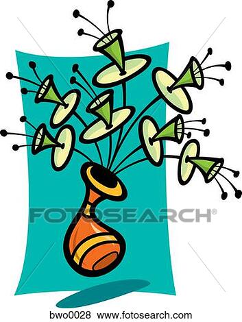 A vase of flowers View Large Illustration Stock Illustration - A vase of flowers. Fotosearch