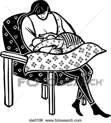 A woman breastfeeding her baby View Large Illustration Stock Illustration - A woman breastfeeding her baby. Fotosearch