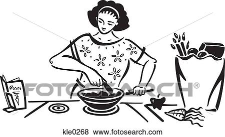 A woman making a healthy meal View Large Illustration Stock Illustration - A woman making a healthy meal. Fotosearch