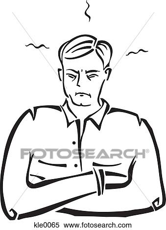 An angry man Stock Illustration kle0065 Fotosearch