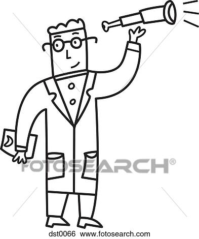 An astronomer View Large Illustration Stock Illustration - An astronomer. Fotosearch