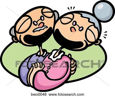 An elderly couple laughing View Large Illustration Stock Illustration - An elderly couple laughing. Fotosearch