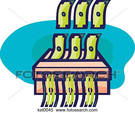 An illustration about bad investment with money being put through a shredder View Large Illustration Stock Illustration - An illustration about bad investment with money being put through a shredder. Fotosearch