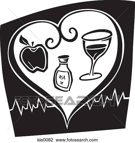Drawing - An illustration about heart health. Fotosearch