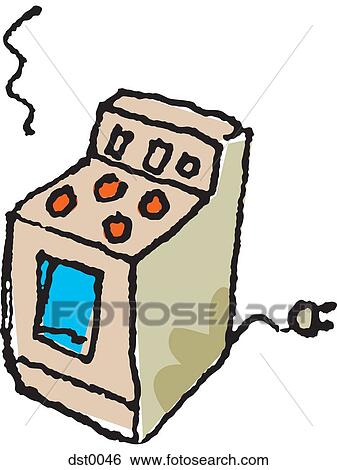 An oven and stove View Large Illustration Stock Illustration - An oven and stove. Fotosearch