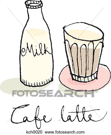 Clipart - Cafe latte. Fotosearch