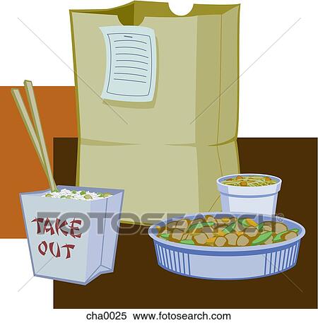 Stock Illustration - Chinese take out food. Fotosearch