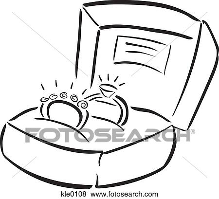 Engagement and wedding rings in a ring box View Large Illustration Stock Illustration - Engagement and wedding rings in a ring box. Fotosearch