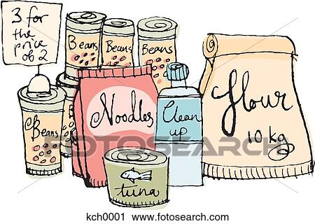 Clip Art - Groceries. Fotosearch