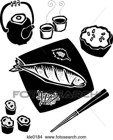 Stock Illustration - Japanese food. Fotosearch
