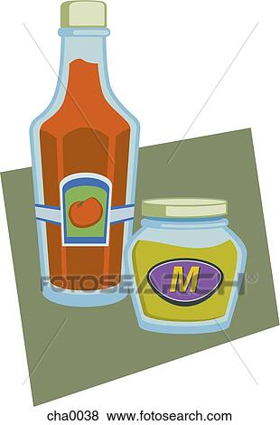 Ketchup and mustard View Large Illustration Stock Illustration - Ketchup and mustard. Fotosearch