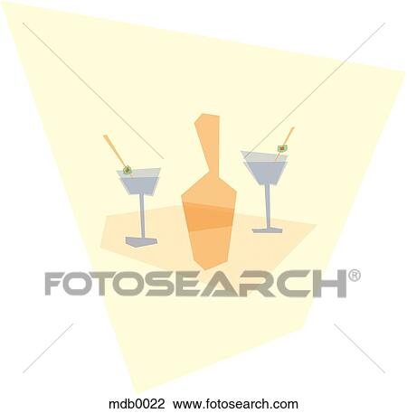 Martinis View Large Illustration Drawing - Martinis. Fotosearch