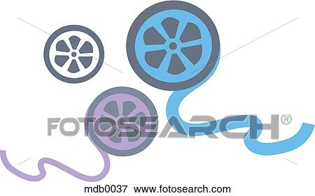 Stock Illustration - Movie reels. Fotosearch
