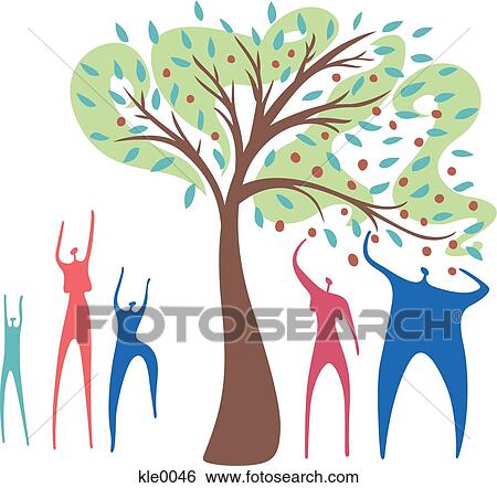People reaching for fruit on a tree vs. people picking fruit off a tree View Large Illustration Stock Illustration - People reaching for fruit on a tree vs. people picking fruit off a tree. Fotosearch
