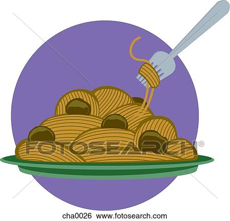 Stock Illustration - Spaghetti and meatballs. Fotosearch