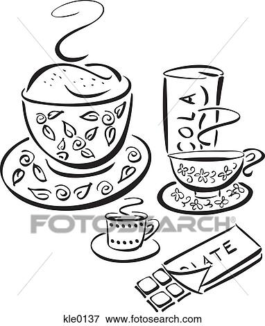 Stock Illustration - Sugar, chocolate and caffeinated drinks. Fotosearch