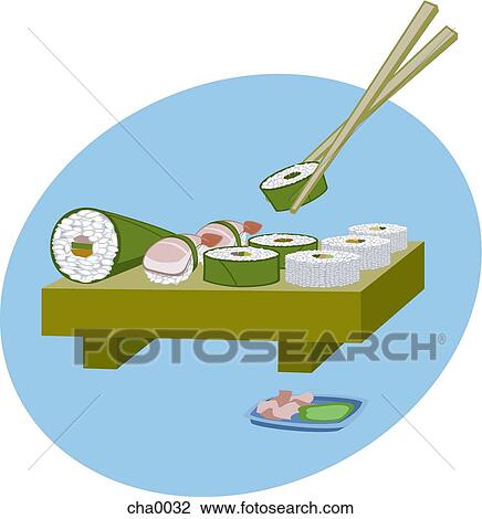 Sushi View Large Illustration Drawing - Sushi. Fotosearch