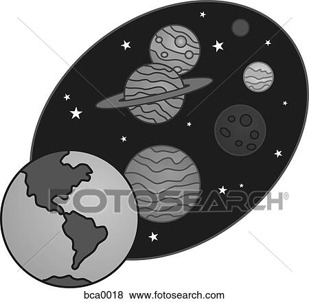 The solar system View Large Illustration Stock Illustration - The solar system. Fotosearch