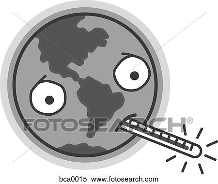 The world with a high temperature thermometer View Large Illustration Stock Illustration - The world with a high temperature thermometer. Fotosearch
