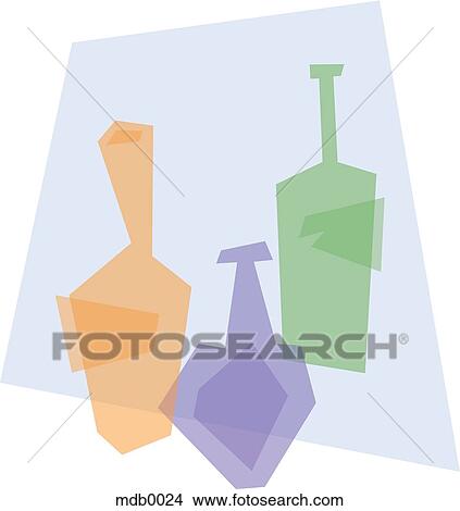 Three colored wine bottles View Large Illustration Stock Illustration - Three colored wine bottles. Fotosearch
