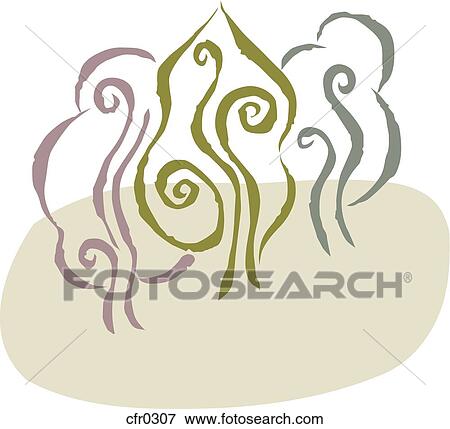 Three trees View Large Illustration Stock Illustration - Three trees. Fotosearch