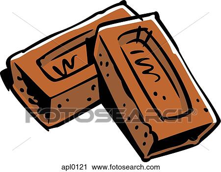 Two bricks View Large Illustration Clip Art - Two bricks. Fotosearch